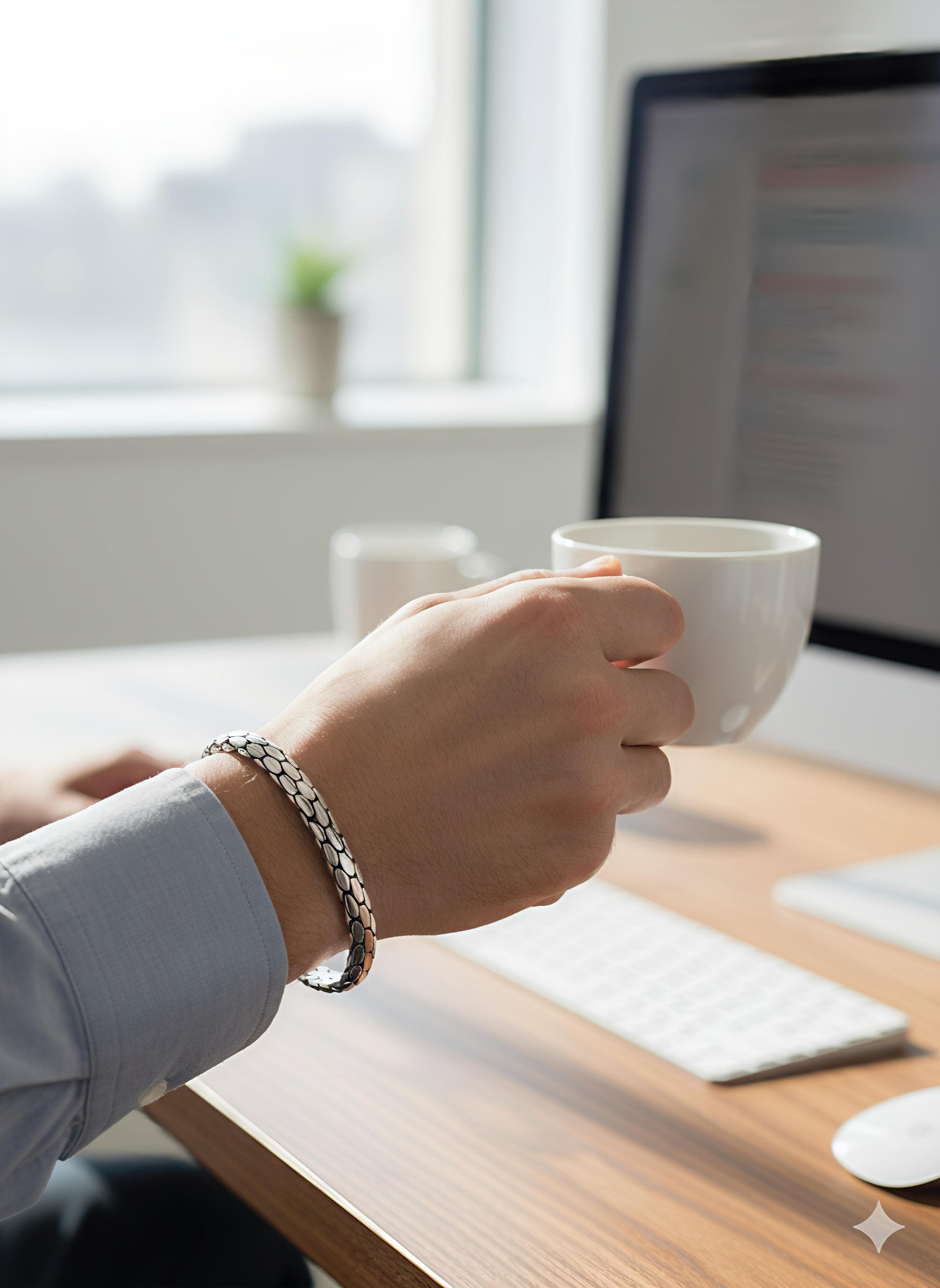 Bold Weave Sterling Silver Kada by SilvSaga