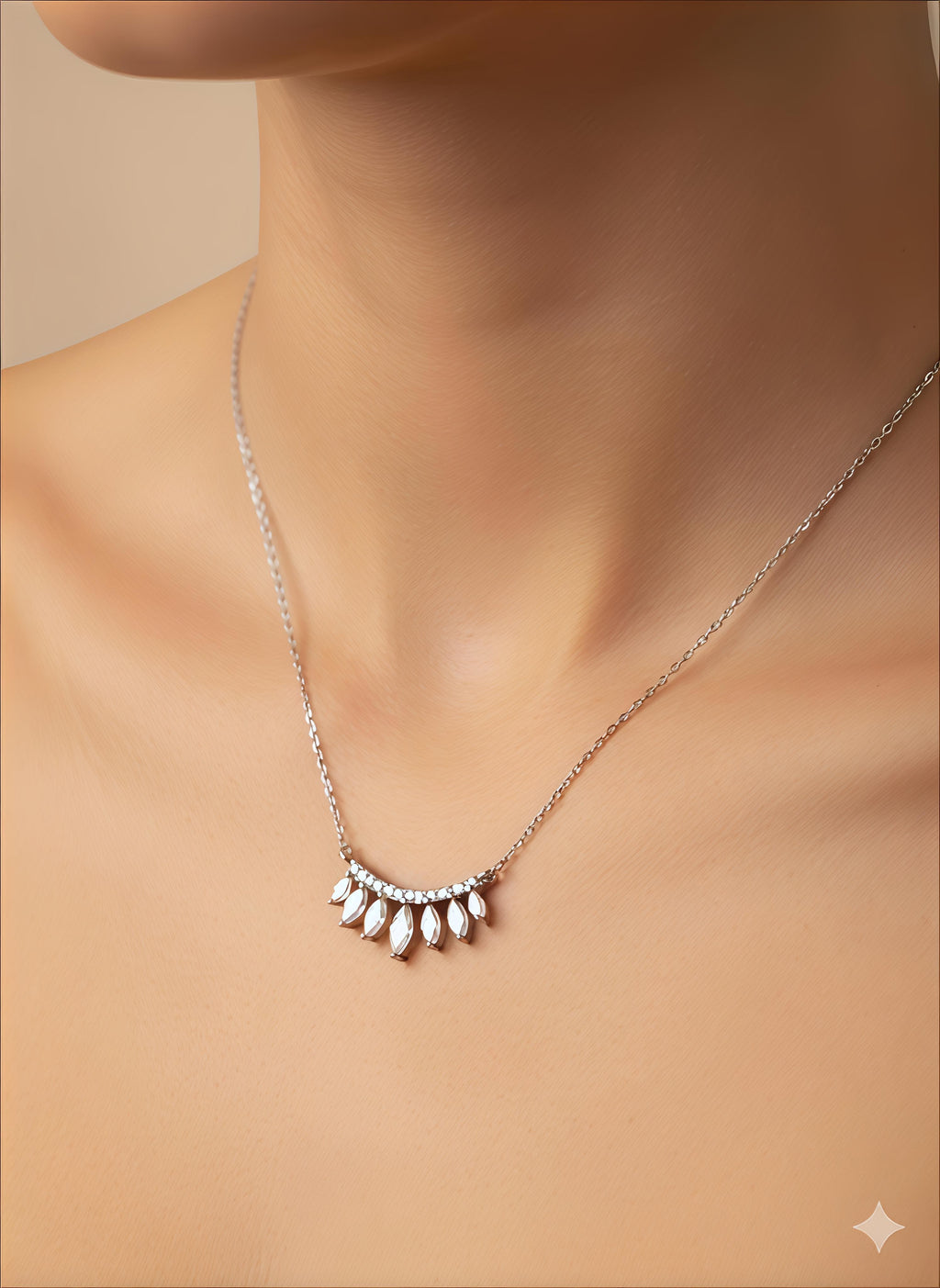 Dewdrop Elegance Necklace by SilvSaga