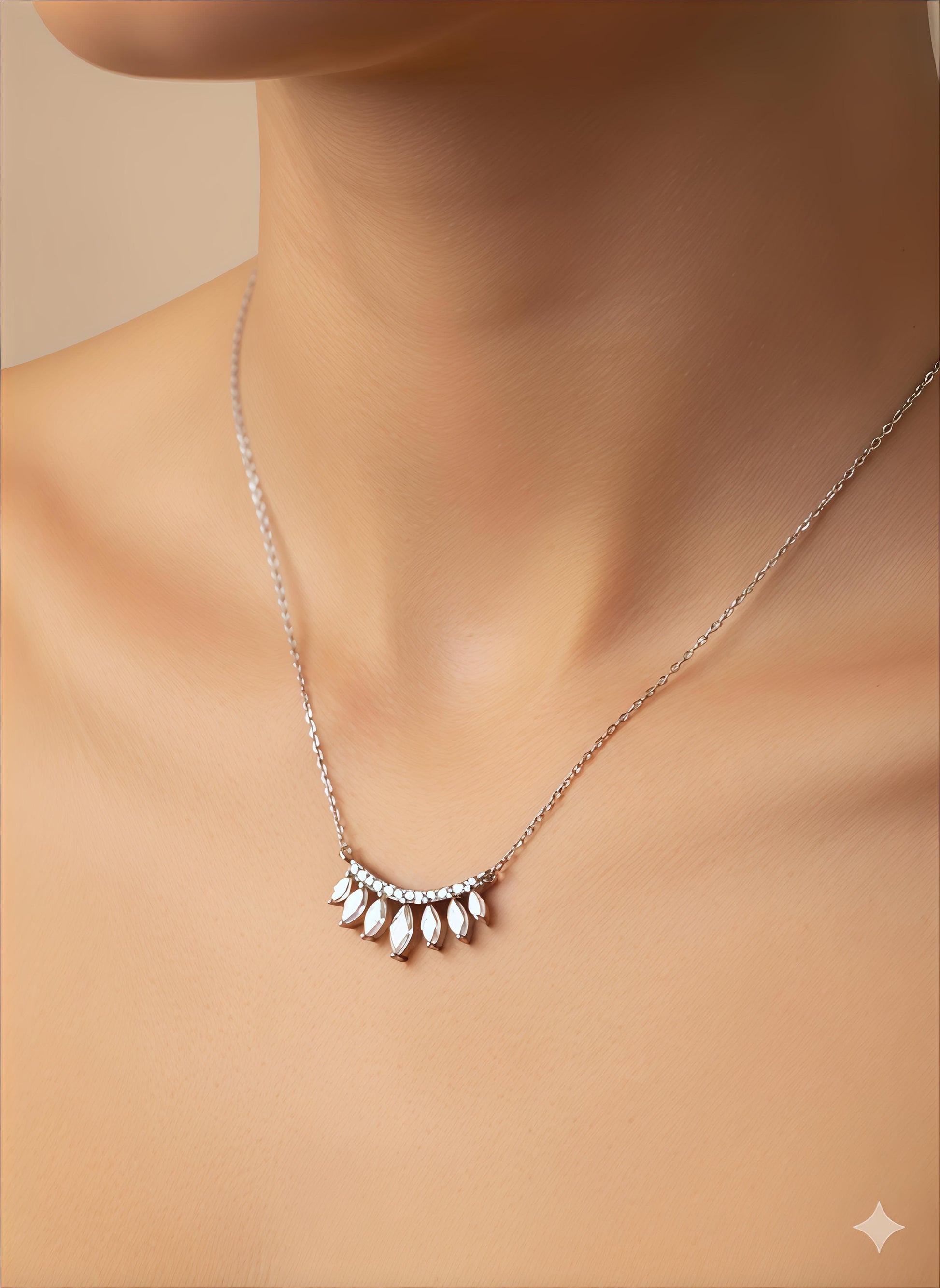 Dewdrop Elegance Necklace by SilvSaga