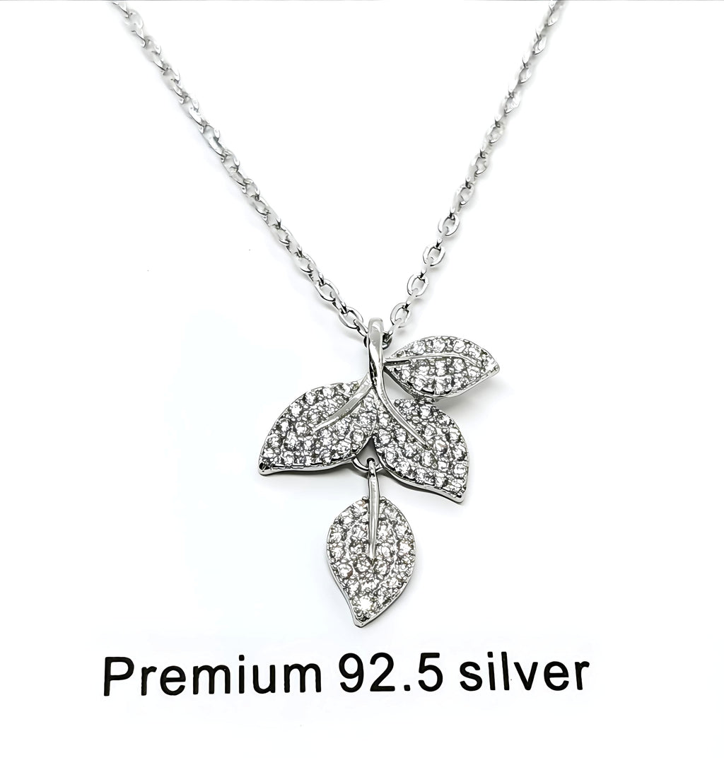 Silver Leaf Pendant Necklace by SilvSaga