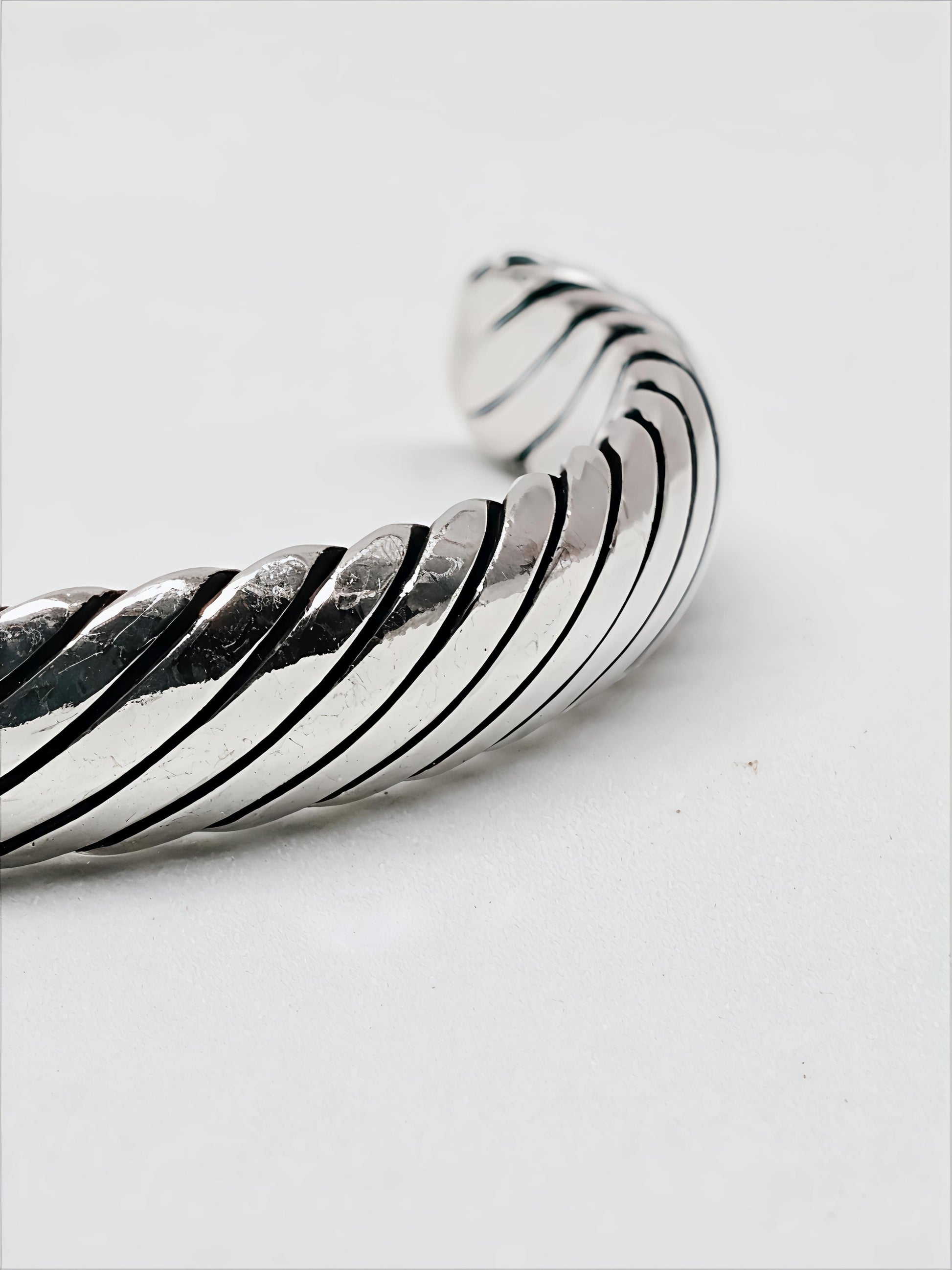 Heritage Weave Sterling Silver Kada by SilvSaga