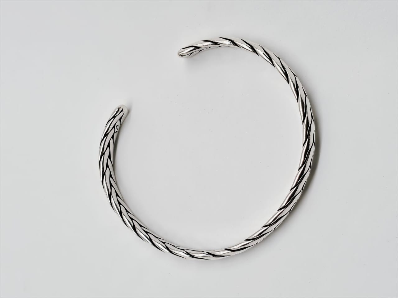 Silver braided Kada by SilvSaga