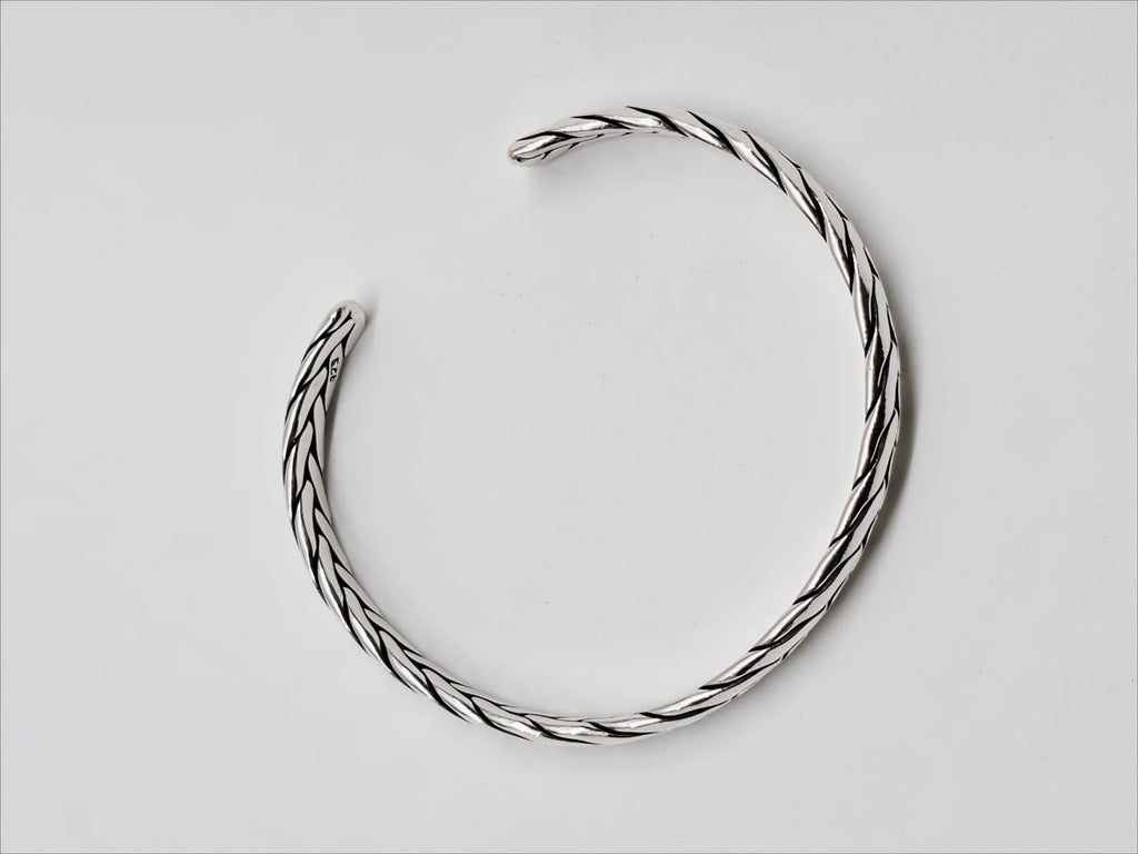 Silver braided Kada by SilvSaga