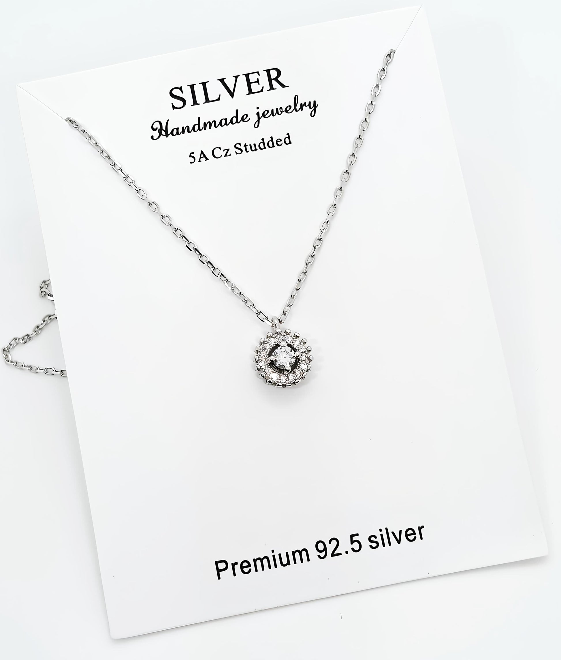 Silver Round Pendant Necklace – Handmade by SilvSaga