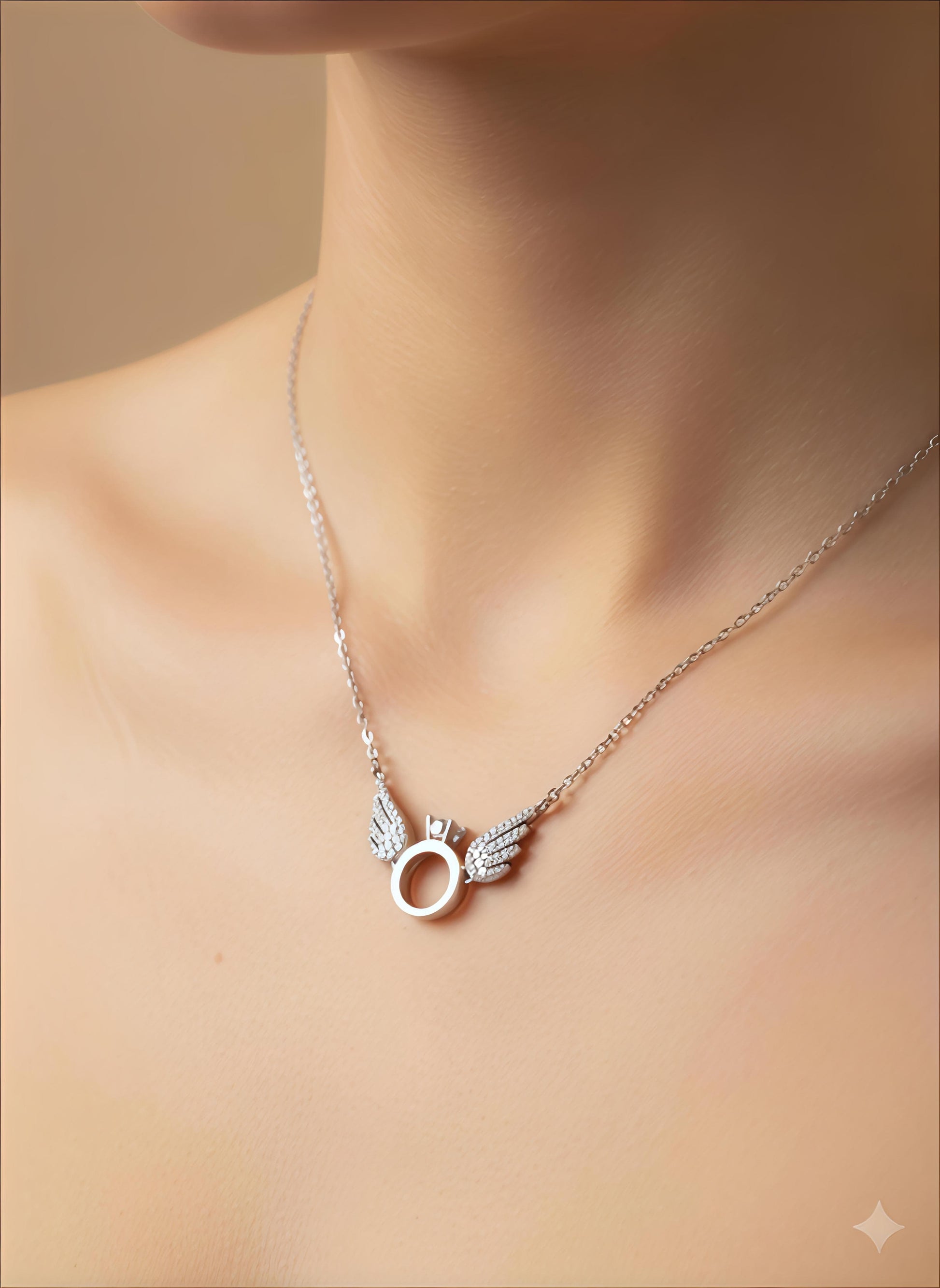 Celestial Wings Silver Necklace by SilvSaga