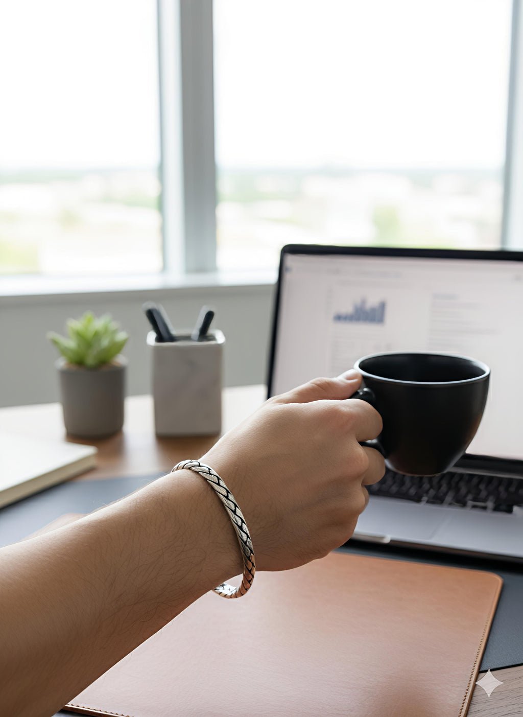 Silver braided Kada by SilvSaga