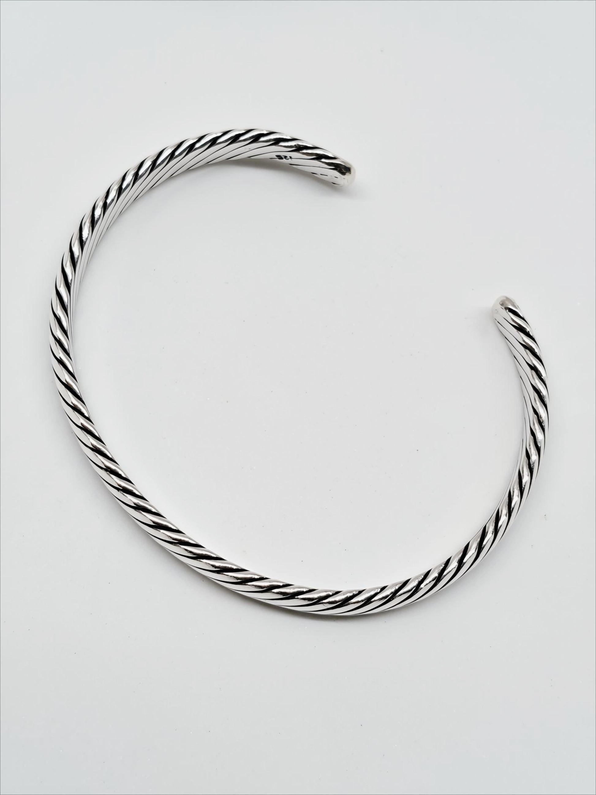 Heritage Weave Sterling Silver Kada by SilvSaga