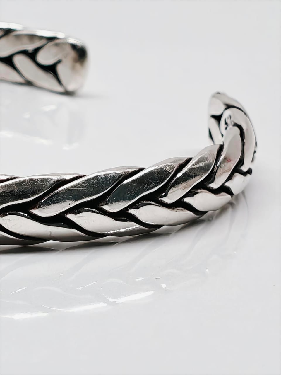 Silver braided Kada by SilvSaga