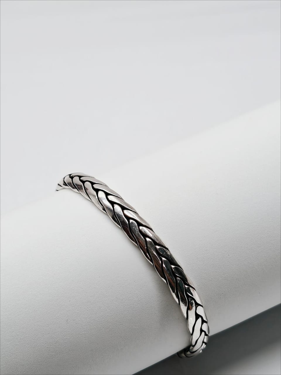Silver braided Kada by SilvSaga